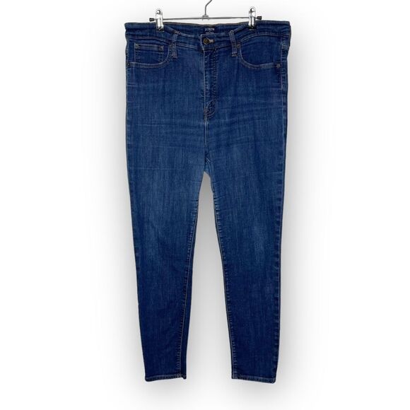 J. Crew 9" Mid Rise Medium Wash Denim Skinny Jeans Women’s Size 32 - Picture 1 of 9